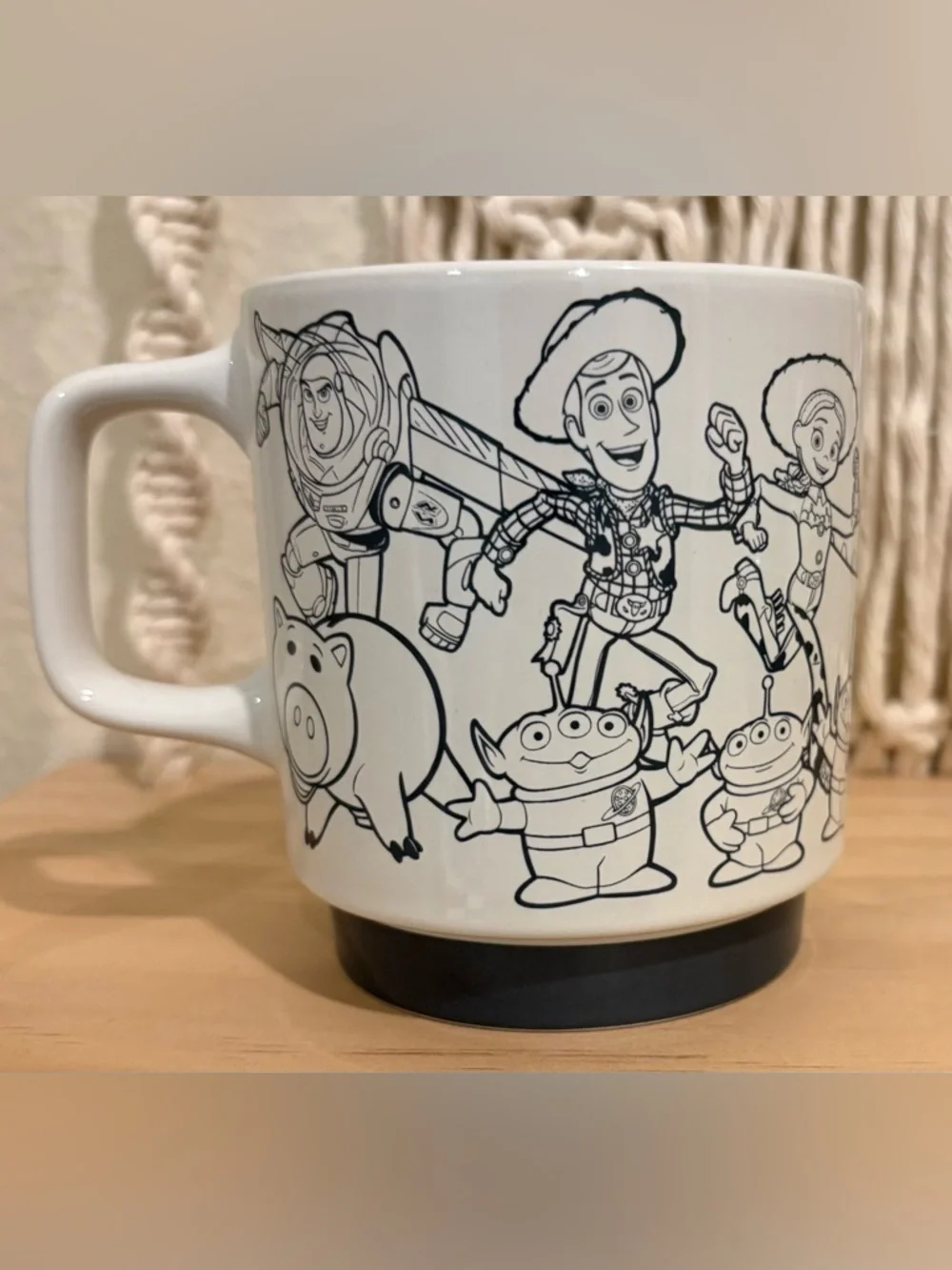 Disney Toy story Pixar Ceramic Mug with Black Line-Art Accents